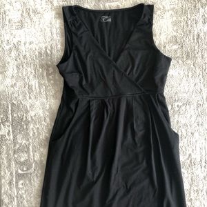 🖤🤱🤰🏻 Black Eddie Bauer Aster Crossover Dress Med Nursing Maternity Friendly
